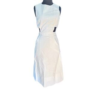 Current Elliott The Nightfall Denim Cutout Midi Dress Scandi Minimal NWT XS